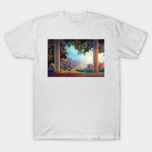 Daybreak Maxfield Parrish Art Print 1922 Mythological Painting T-Shirt